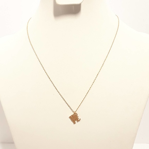 Hope Peace Sign Gold Tone Chain Necklace - NEW! US Seller, Mini Pendant, Kawaii - Picture 4 of 6